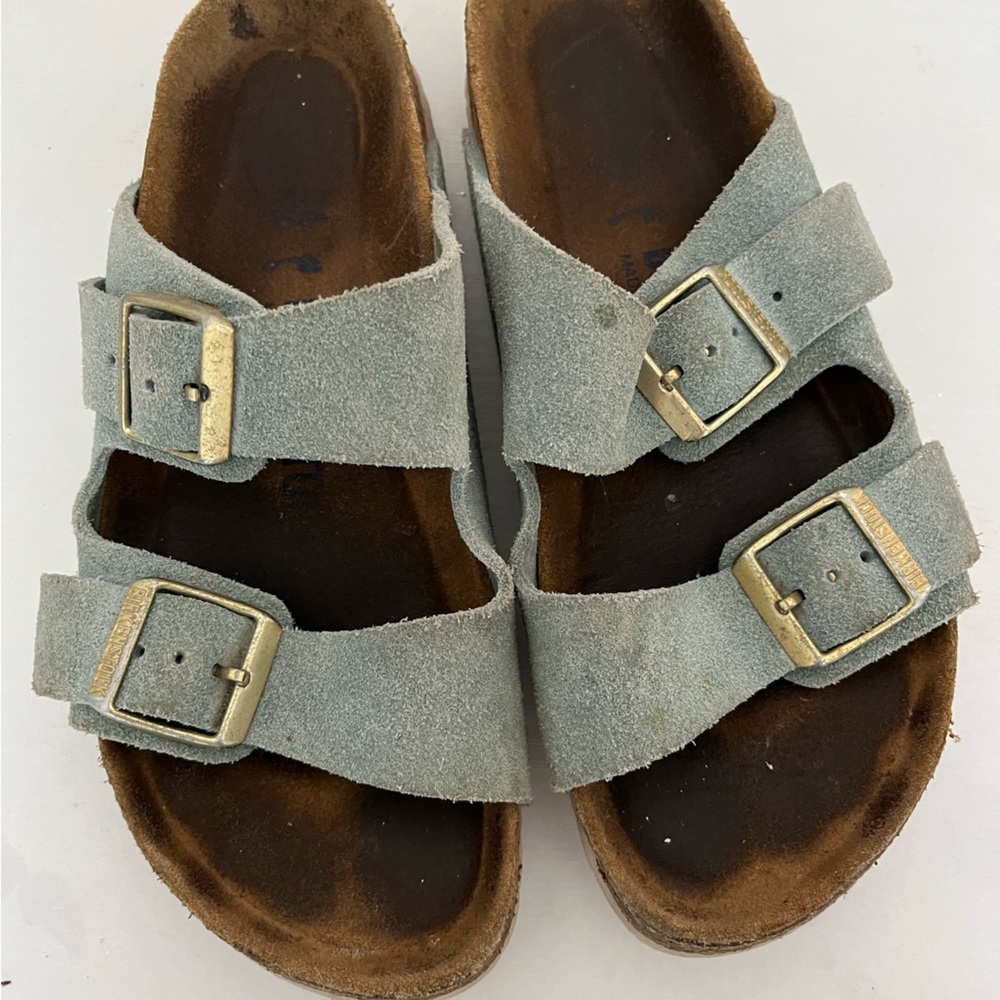 Birkenstock Arizona Light Blue Suede